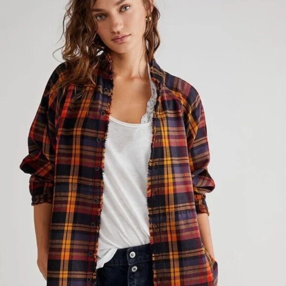 Free People ~ We The Free Tops - Free People ~ We The Free Plaid tunic ~ XL